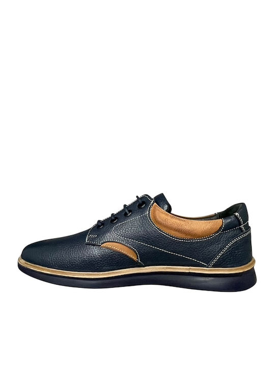 Leather Men's Casual Blue Shoes