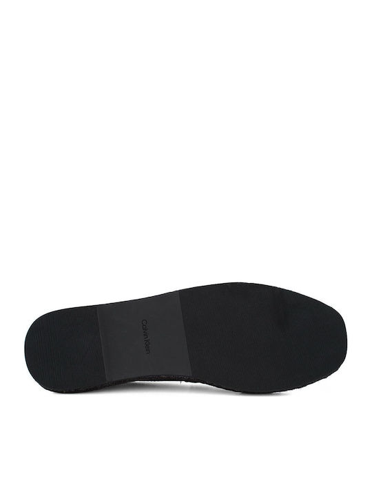 Leather Men's Espadrilles in Black Colour