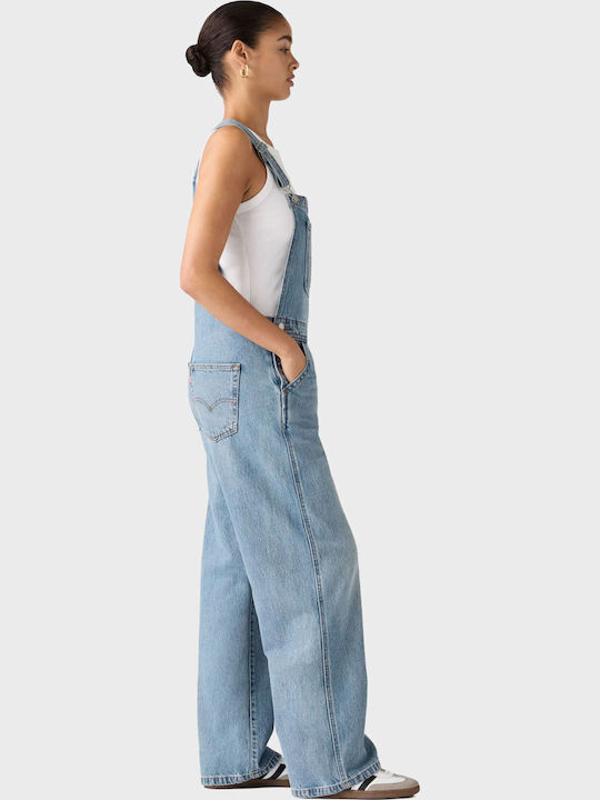 Women's Sleeveless One-piece Jumpsuit Med Indigo/not The Same