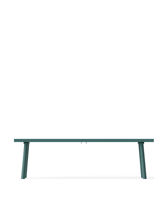 Пейка За Външна Употреба Металик Зелен 160x40x46.5см