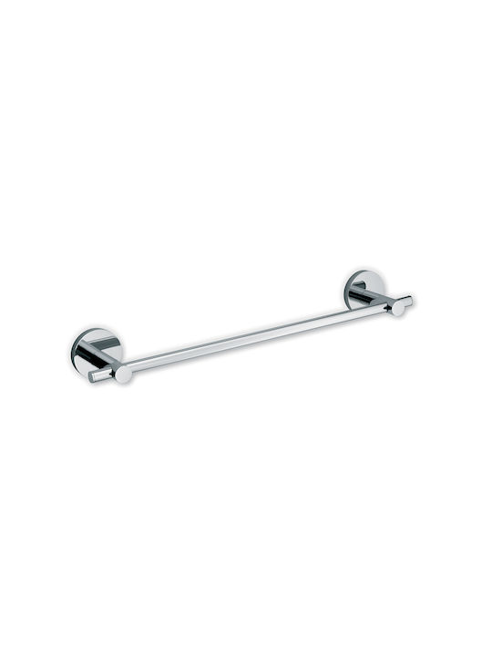Piccadilly Single Wall-Mounted Bathroom Rail with Screws Silver
