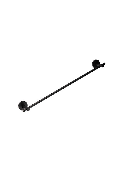 Piccadilly Single Wall-Mounted Bathroom Rail with Screws Black