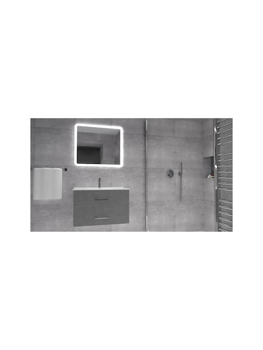 Piccadilly Single Wall-Mounted Bathroom Rail with Screws Silver