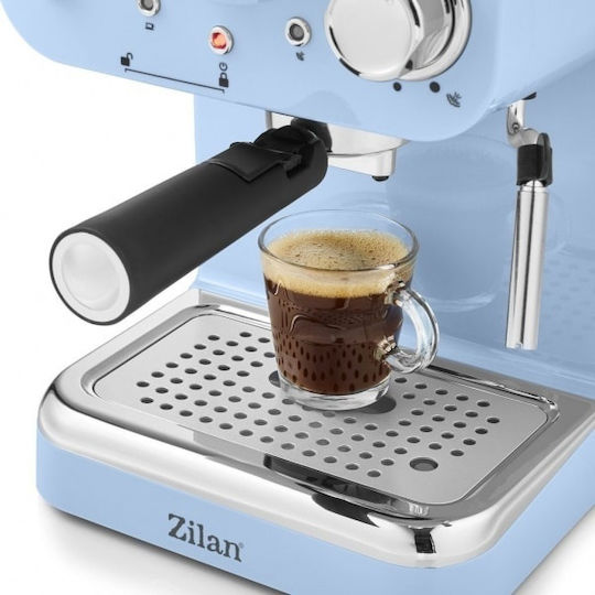 Espressor 1100W Presiune 15 Bar Albastru ZLN2861