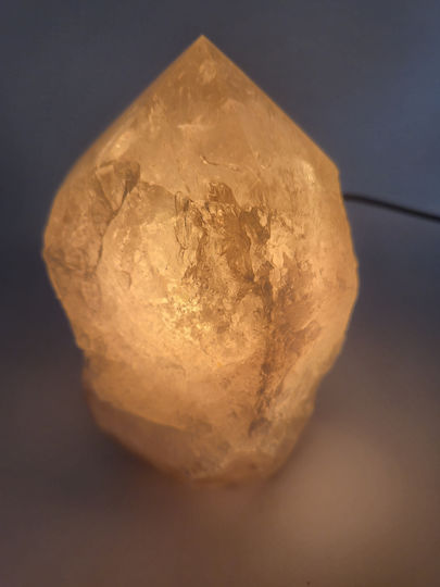 Λάμπα Καπνία Χαλαζία – Ακατέργαστη Αιχμή Quartz Διακόσμηση & Χαλάρωση