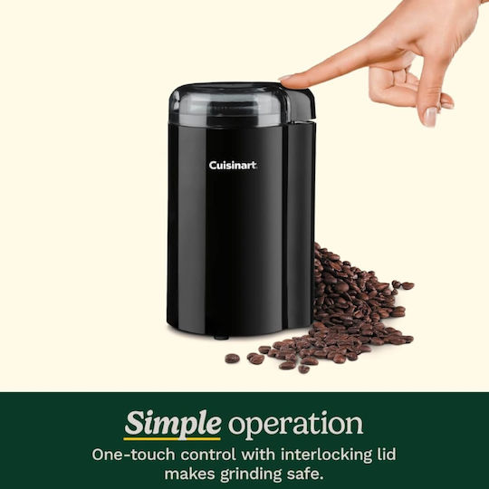 Cuisinart Electric Coffee Grinder 130W with 70g Capacity Black