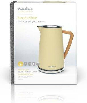 Nedis 1.7l Soft Touch Electric Kettle 2200w Strix Controller Yellow