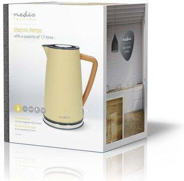 Nedis 1.7l Soft Touch Electric Kettle 2200w Strix Controller Yellow
