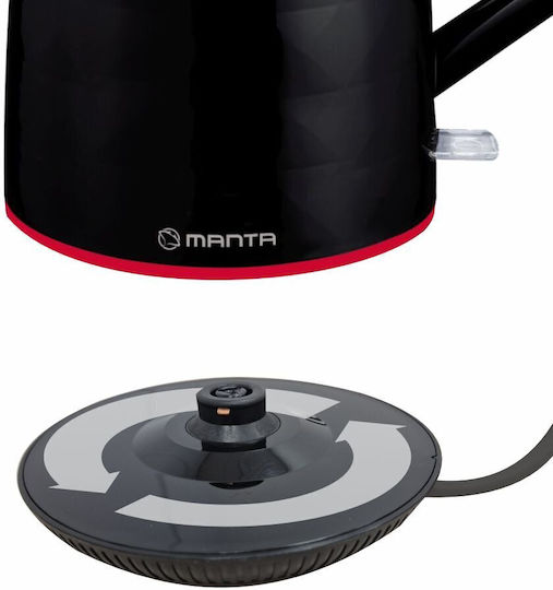 Manta Електрически Кана За Пътуване 1.7л 2200W Черна