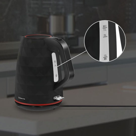 Manta Електрически Кана За Пътуване 1.7л 2200W Черна