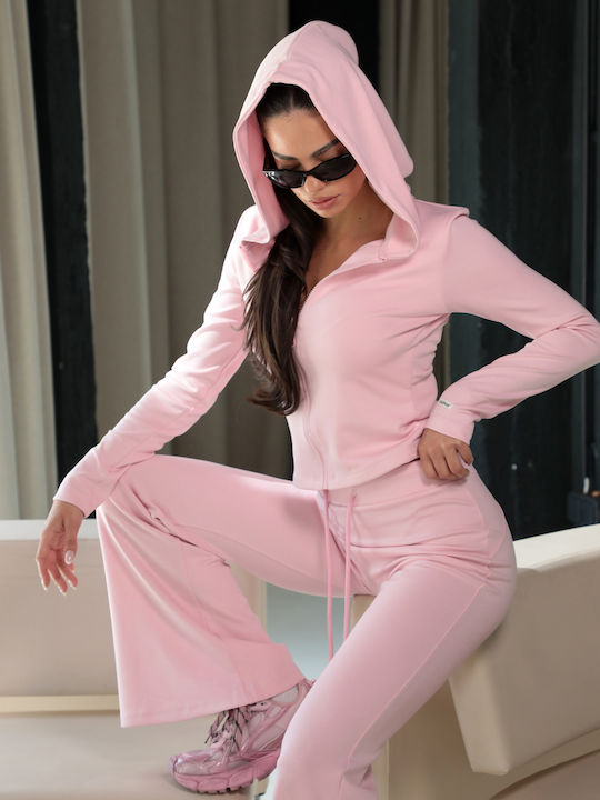 Damen Jogginghosen Set Baby Rosa