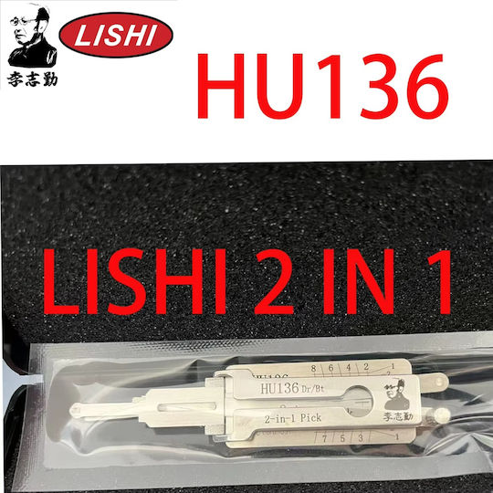 Lishi Original Hu136 Unealtă Auto Decodor 2-în-1 Pick Decodor Compatibil Renault Dacia Hu136 Plat 8-tăieturi 2-piste Uși Portbagaj