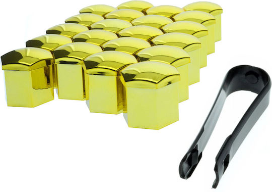 Extremo Tuning Gold 19 Mm Caps Bolts Set 20 Pcs Co2