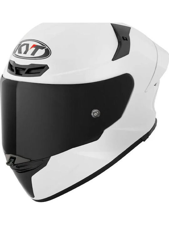 KYT TT-Revo Plain Бяла Каска За Мотор Full Face ECE 22.06