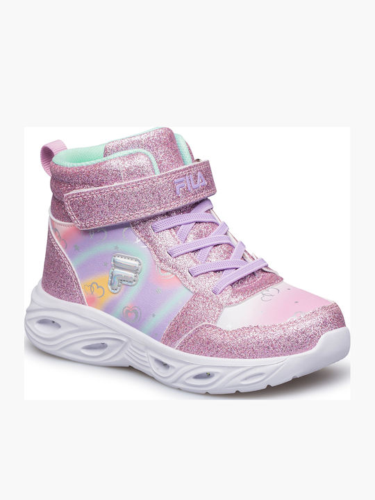 Kids Sneakers High Anatomic with Scratch & Lights Pink