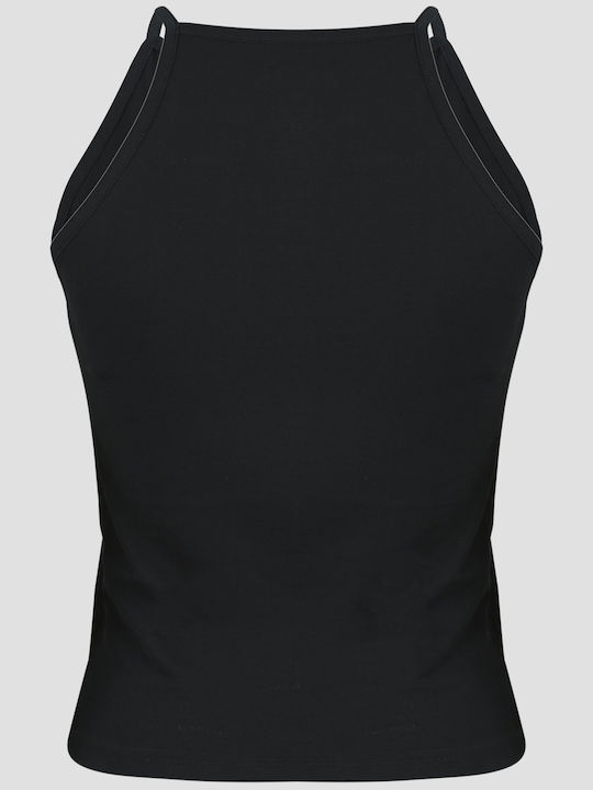 Women's Cotton Sleeveless Black Blouse