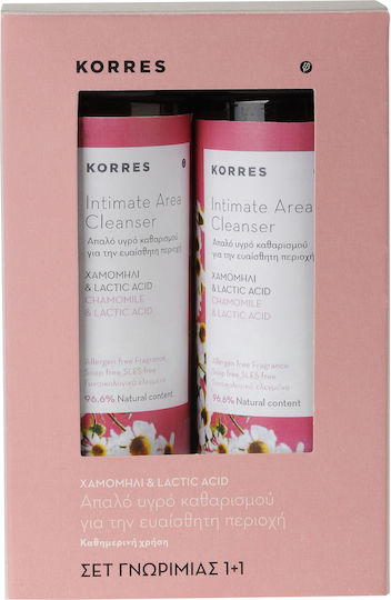 Korres Chamomile & Lactic Acid Intimate Area Cleanser Intimate Area Cleansing Liquid 500ml 2pcs