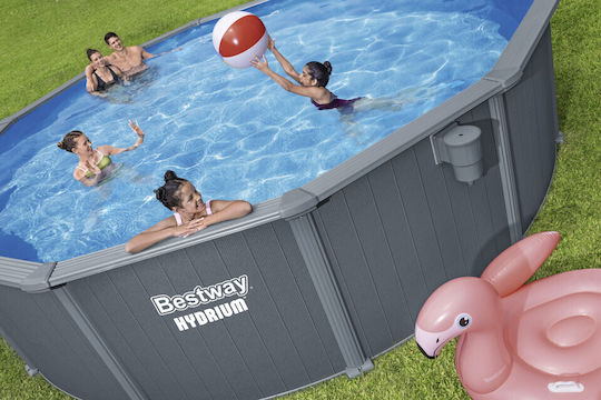 Bestway 561cs Hydrium Кръгъл Басейн PVC 27200л 549x132см Сив