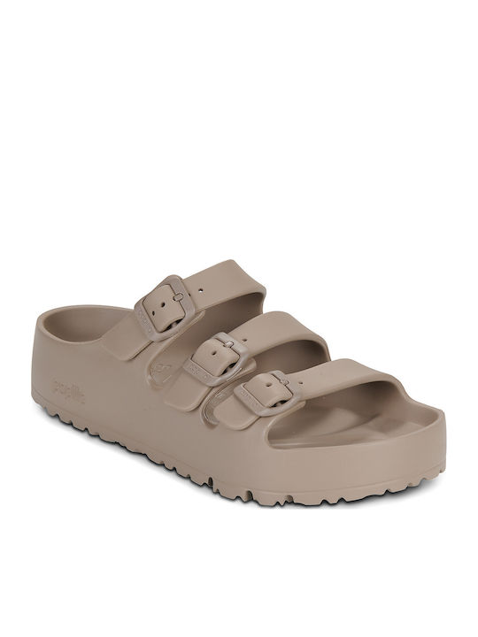 Birkenstock Florida Iii Flex Platform Eva Flip Flops in Sandal Style Beige