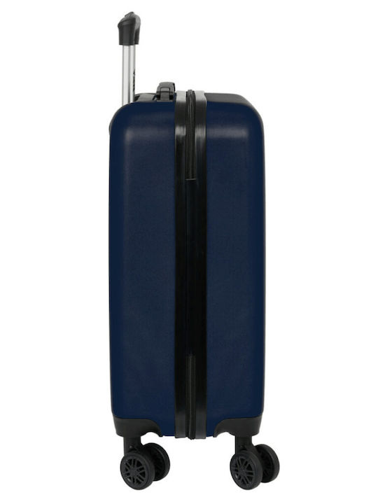 Medium Travel Suitcase Blue/Bordeaux with 4 Wheels Height 57cm