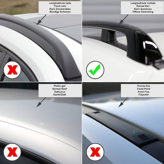 Menabo Dachträger Silber Kreuzträger Honda Accord IV Aerodeck 1990–1993