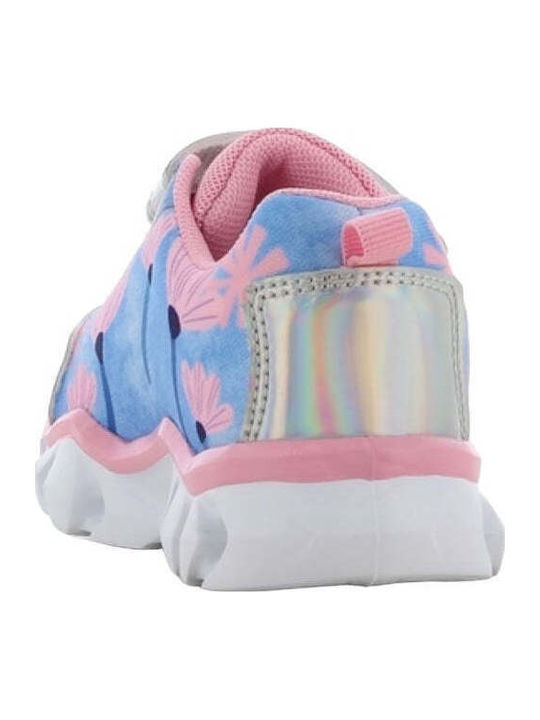 Kids Sneakers with Hoop & Loop Closure and Blue Lights