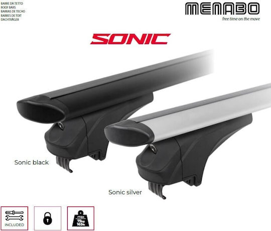 Menabo Bare Cross Argintii Sonic Fiat Panda Iii 319 Hybrid 2020+