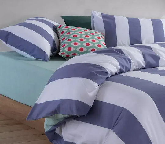 Nef-Nef Homeware Casual Bed Sheets Set King Size With Rubber Hugger 240x270+35cm 4 Pieces