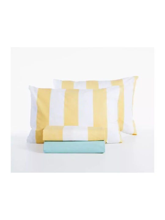 Nef-Nef Homeware Casual Set Cearceafuri de Pat Single cu Elastic 100x200+35cm 3 (3 bucăți)