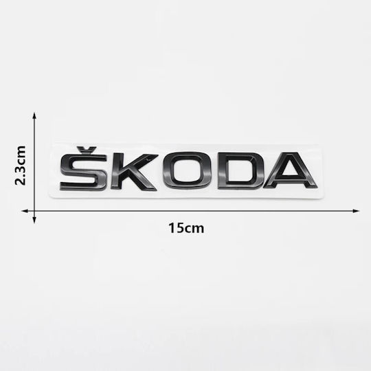 Aftermarket Emblem Skoda New Trunk Full Black Tc