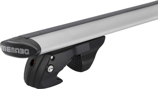 Menabo Bare De Acoperiș Din Aluminiu Pentru Citroen C3 Audi 200 1982-1990 Cu Picioare Pentru Portbagaj De Acoperiș Și Blocare Argintii