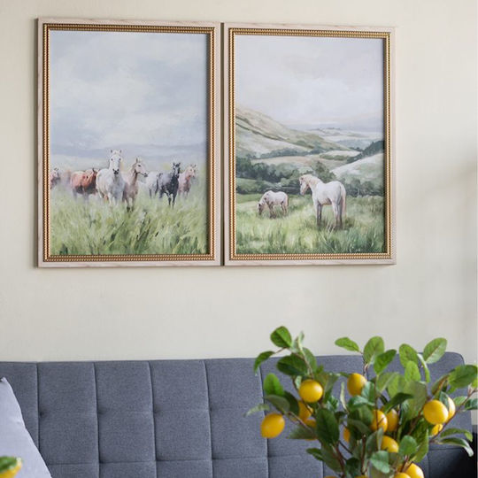 Artekko Δίπτυχος Πίνακας σε Καμβά 60x80cm