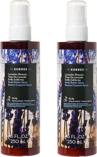 Korres Lavendelblüte Feuchtigkeitsspendende Butter Körperpflege mit Duft Lavendel für Trockene/Sehr Trockene Haut 500ml
