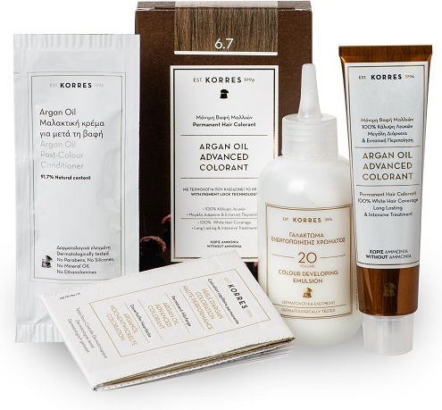 Korres Argan Oil Advanced Colorant Βαφή Μαλλιών Χωρίς Αμμωνία 5.0 Καστανό Ανοιχτό Φυσικό 50ml