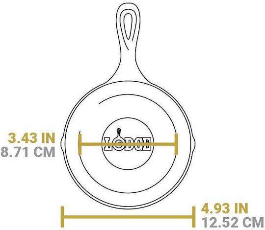 Lodge Мини Тиган От Чугун С Капак С Незалепващо Покритие 12.7cm