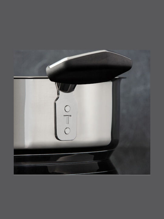 Tefal Emotion Σωτέζα από Ανοξείδωτο Ατσάλι με Καπάκι με Αντικολλητική Επίστρωση 26cm