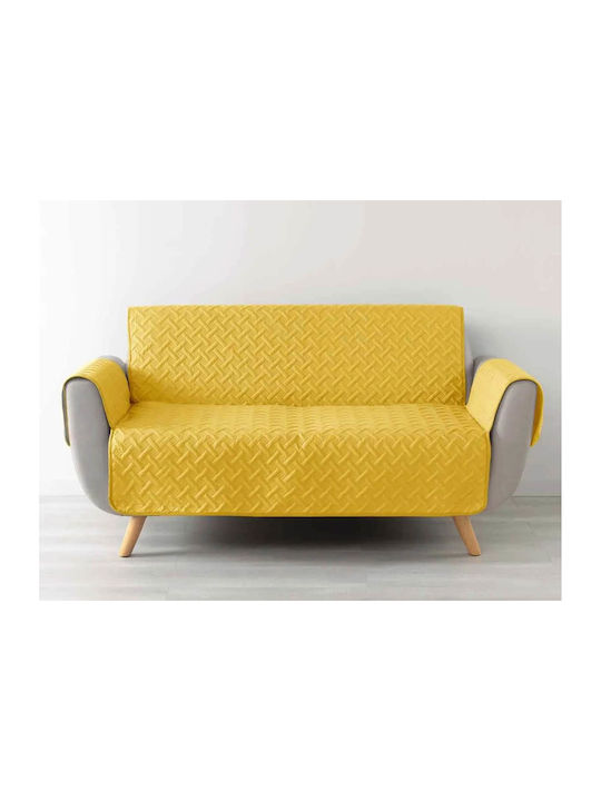 Douceur d'Intérieur Σετ Ελαστικά Καλύμματα Σαλονιού Yellow 179x179cm