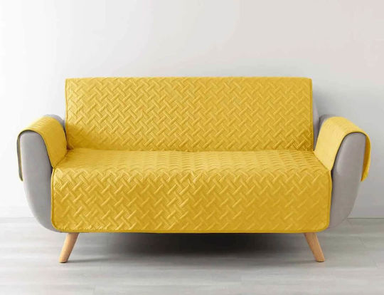 Douceur d'Intérieur Σετ Ελαστικά Καλύμματα Σαλονιού Yellow 179x179cm