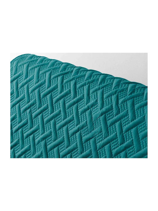 Douceur d'Intérieur Set Elastic Covers Living Room Petroleum Blue 179x179cm