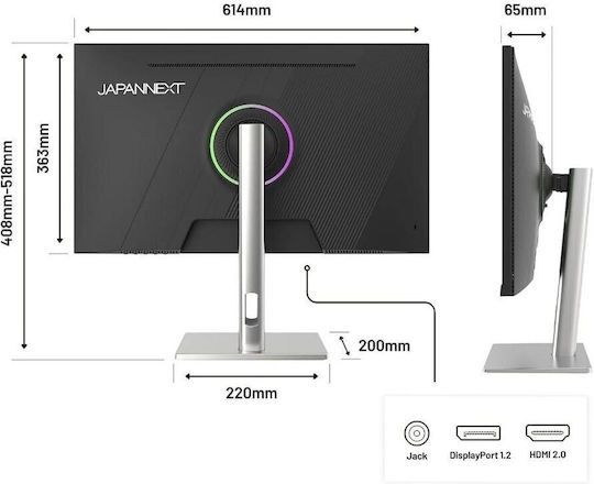 Japannext JN-I270FHD200F-HSP IPS HDR Gaming Monitor 27" FHD 1920x1080 200Hz