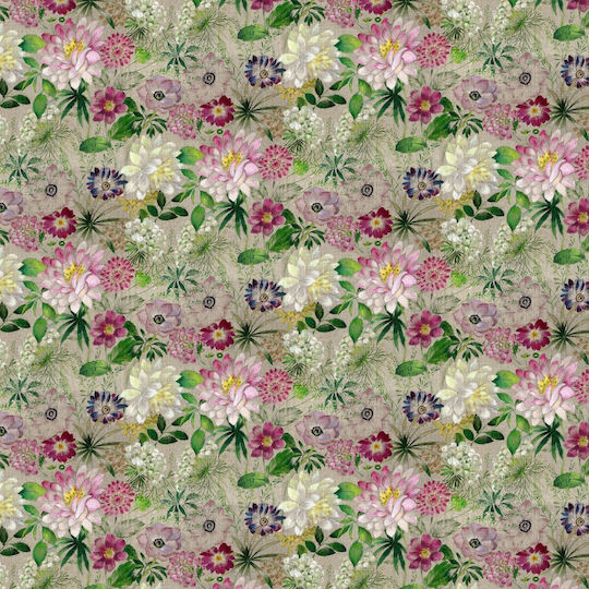 Tessitura Toscana Telerie Τραπεζομάντηλο Λινό La Vie En Rose Μπεζ 140x170εκ.