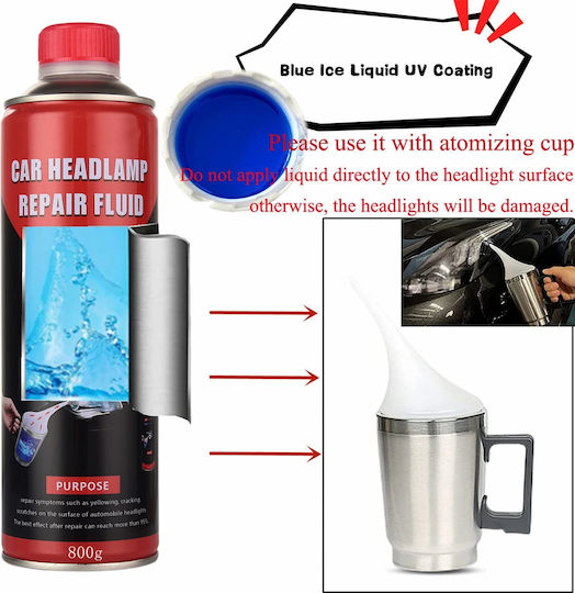 Professional Replacement Liquid Headlight Defogging Lamp 800gr Red Blue Vision 3rd Generation 3pcs Tc-383