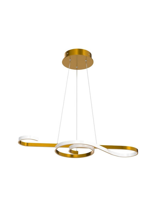 V-TAC Candelabru Suspendat Auriu LED cu Lumină Alb Cald 70x100cm