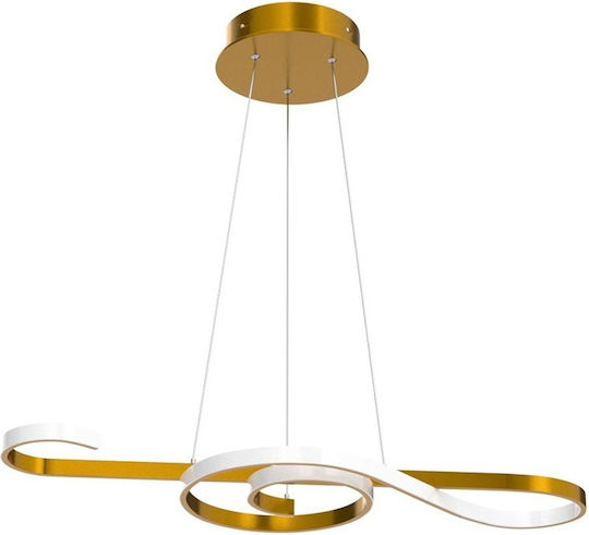 V-TAC Candelabru Suspendat Auriu LED cu Lumină Alb Cald 70x100cm