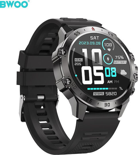 Bwoo Смарт Часовник Wa-08 1.43” Amoled Черен