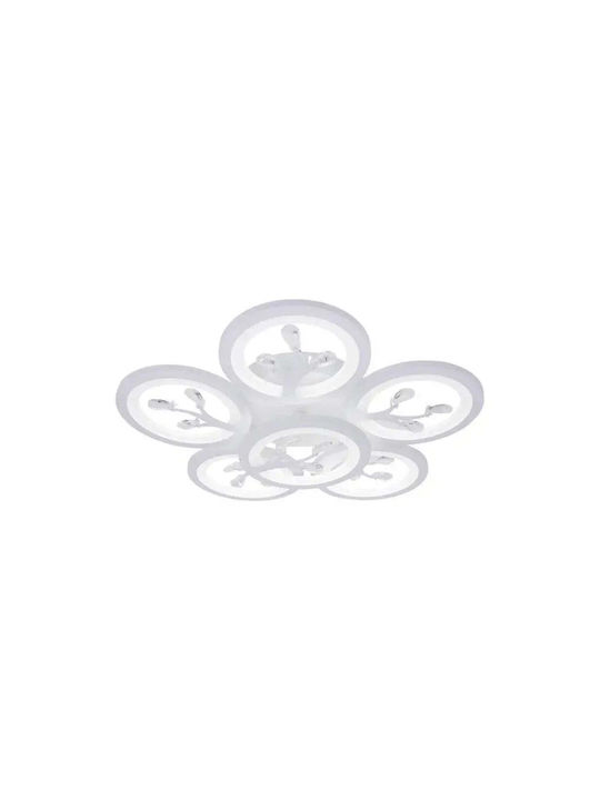 Alista Home Plafonieră de Tavan Albă cu LED Integrat și Cristale și Telecomandă