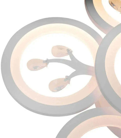 Alista Home Deckenleuchte montieren Weiß mit integrierter LED und Kristallen und Fernbedienung