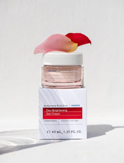 Korres Apothecary Wild Rose 24ωρη Ενυδατική & Αντιγηραντική Κρέμα-Gel Προσώπου με Υαλουρονικό Οξύ & Βιταμίνη C 40ml