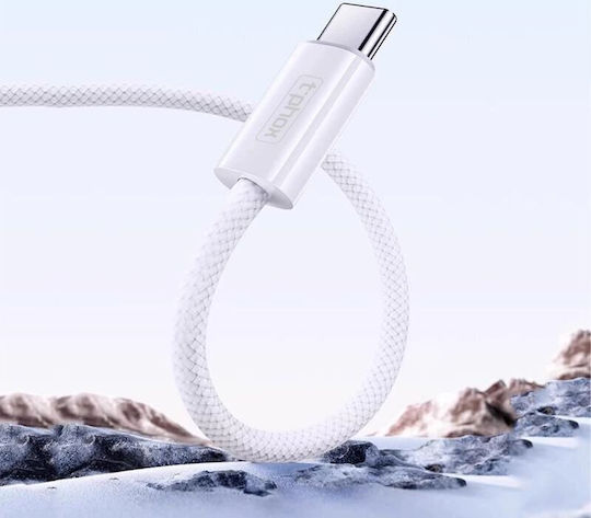 T-Phox USB 2.0 Cable USB-C male - USB-C 60W Λευκό 2m