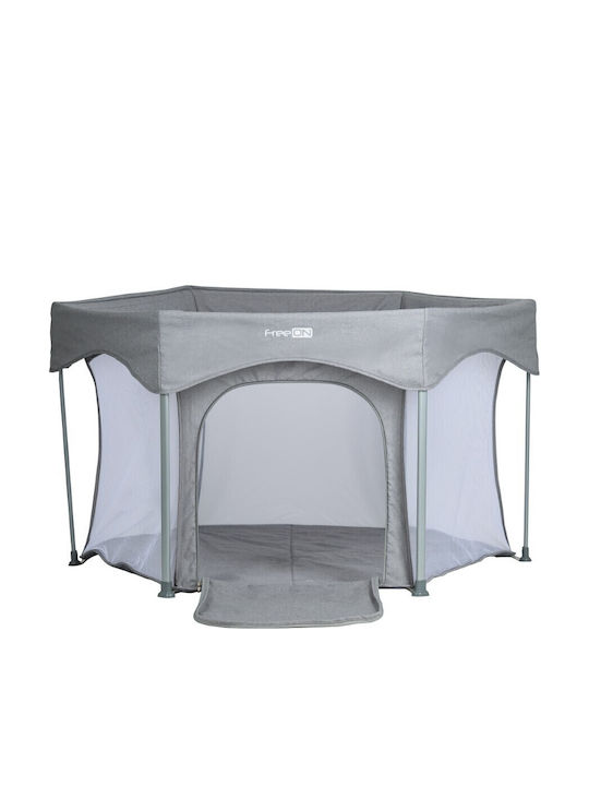 FreeOn Παρκοκρέβατο με Στρώμα Γκρι 74x117cm